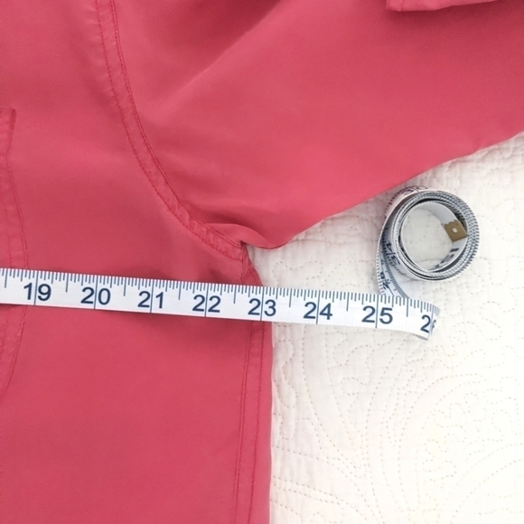 𝅺VINTAGE Kikomo Bright Pink Silk Button Down Blouse M Retro - Picture 12 of 14